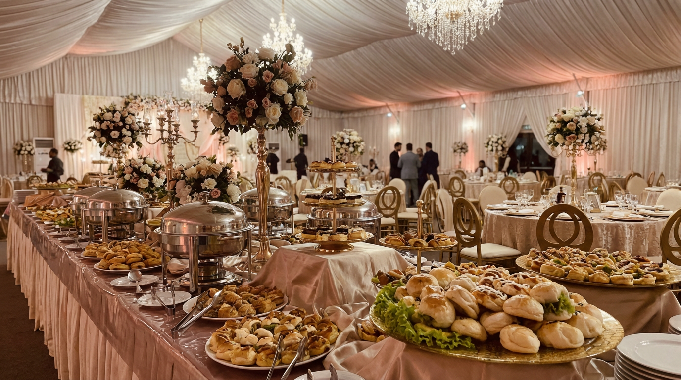 تجهيز الاستقبال والضيافة والبوفيهات لحفلات