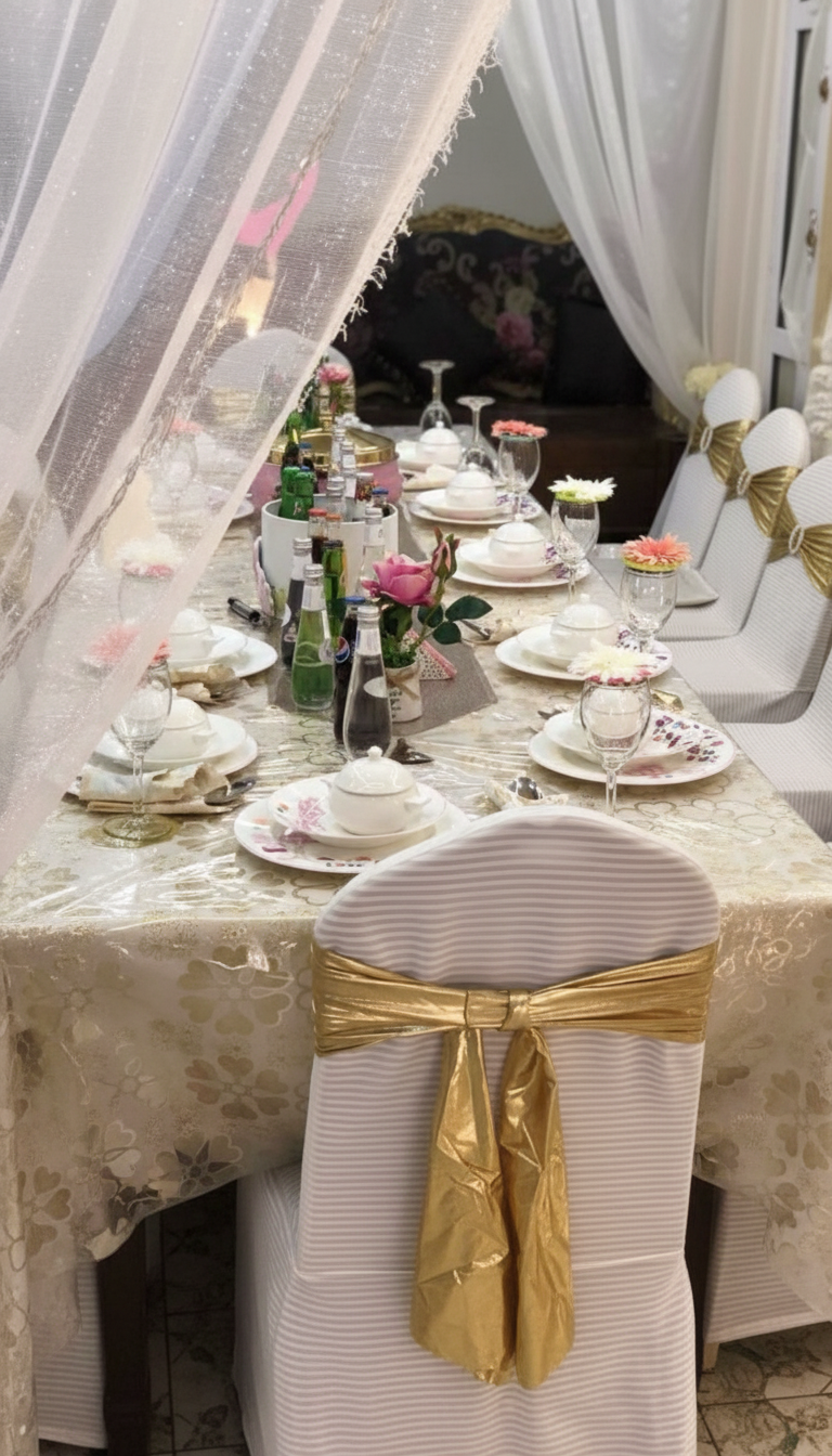 تجهيز الاستقبال والضيافة والبوفيهات لحفلات الزفاف